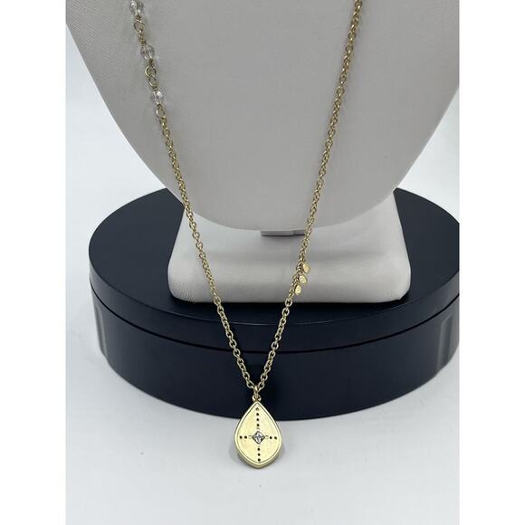 Silpada K & R Weekender Gold Plated Teardrop Crystal Accent necklace KRN0084 - Picture 8 of 15